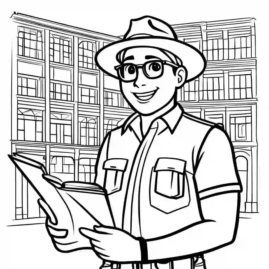Tour Guide coloring pages